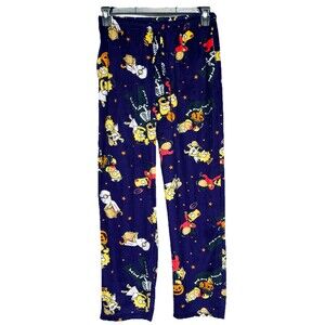 The Simpsons Fleece Trick or Treat Purple / Colorful Lounge Sleep Pants size M